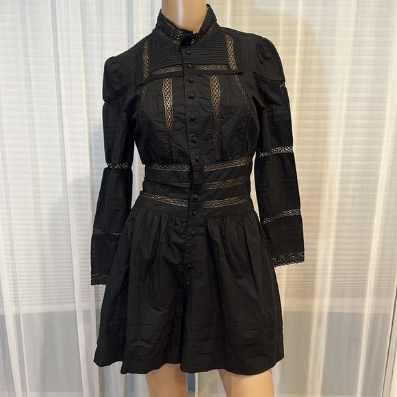 Maje Lace Trim Romper - Picture 4 of 11